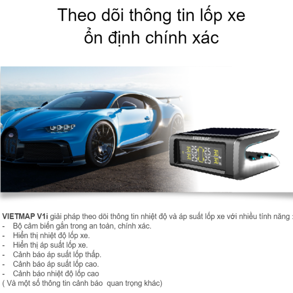 Cảm Biến Áp Suất Lốp Gắn Trong Vietmap V1i - Hàng Chính Hãng