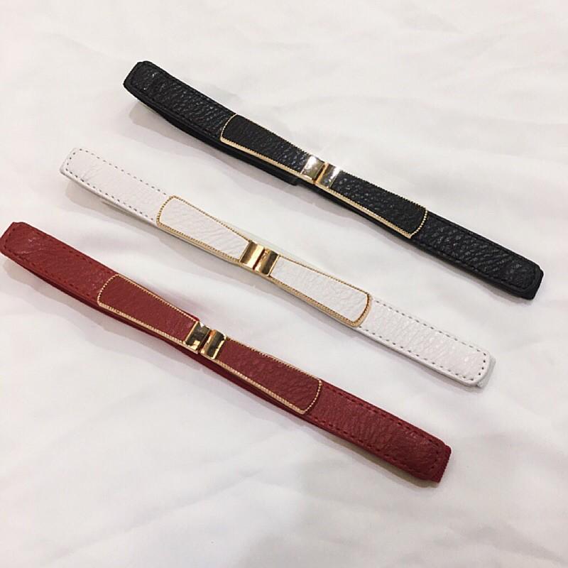 Thắt lưng nữ-belt váy chun co giãn bản nhỏ,măth hình lá me hoặc nơ siêu xinh
