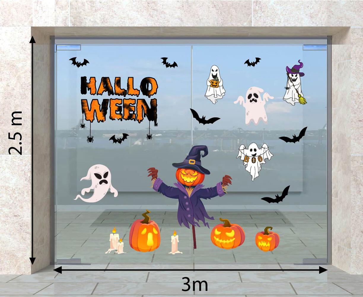 DECAL TRANG TRÍ HALLOWEEN 2023  COMBO SỐ 42