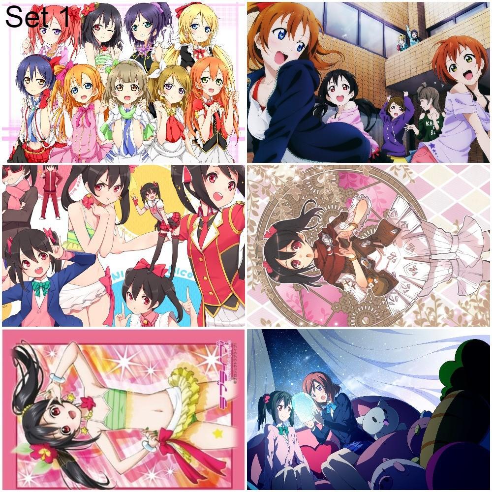 Bộ 6 Áp phích - Poster Anime Love Live! School Idol Project (1) (bóc dán) - A3,A4,A5