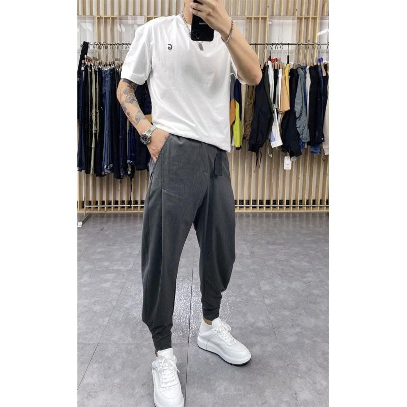 Quần baggy nam Hàn Quốc cao cấp đẹp vải thái co giãn free size