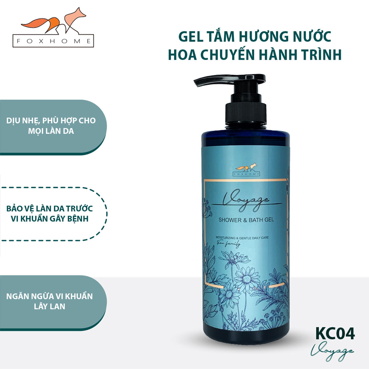 GEL TẮM HƯƠNG NƯỚC HOA FOXHOME