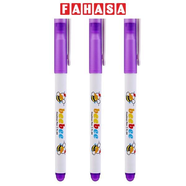 Combo 3 Viết Lông Kim Beebee FL-04 - Màu Tím