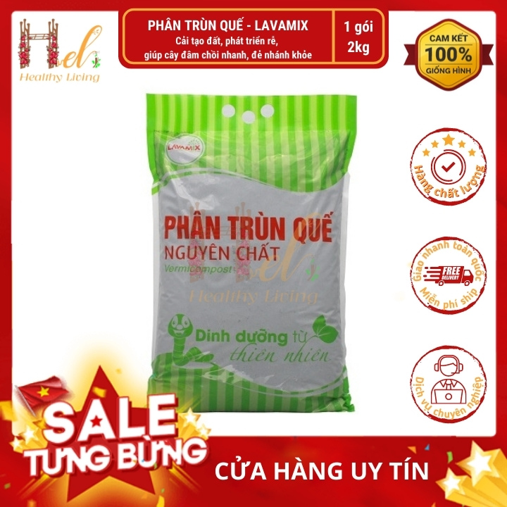 Phân trùn quế nguyên chất Lavamix (2kg)