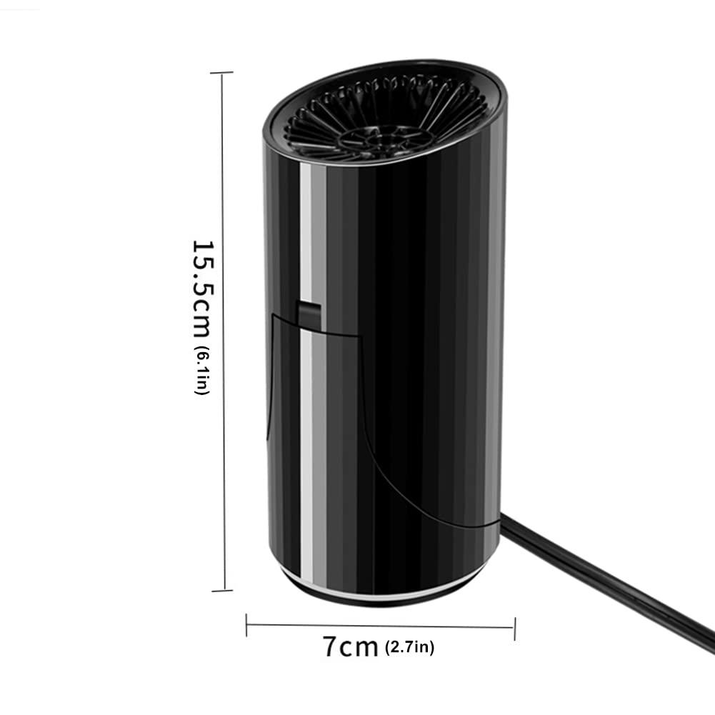 Quạt sưởi tự động, sưởi ấm xe di động 12V 150W, hệ thống sưởi 2 trong 1 xe được thiết kế cho kính chắn gió xe hơi, xoay / làm mát nhanh 360 °