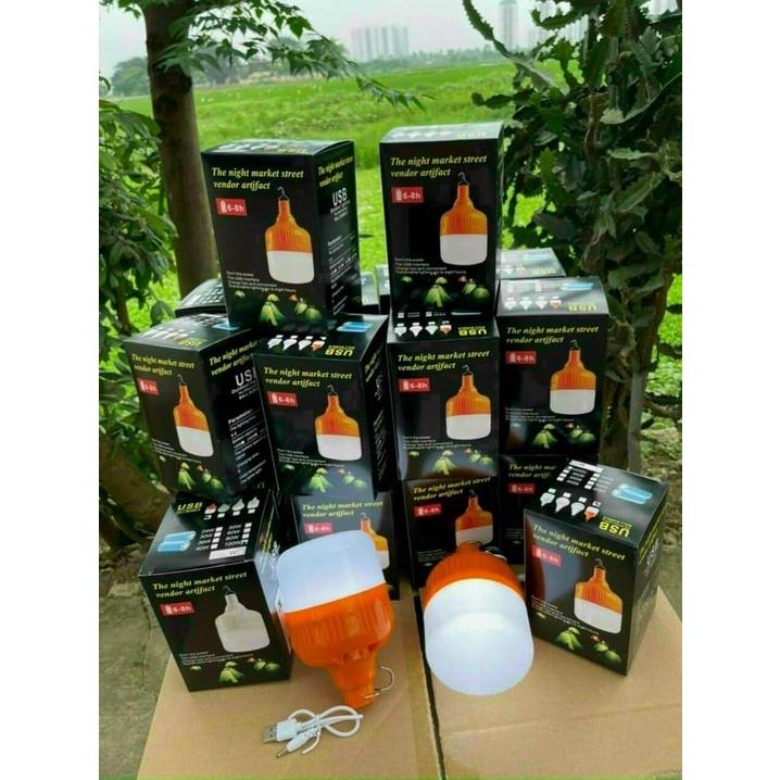 Bóng đèn tích điện 6-8h cắm USB, bóng đen tích điện 100w