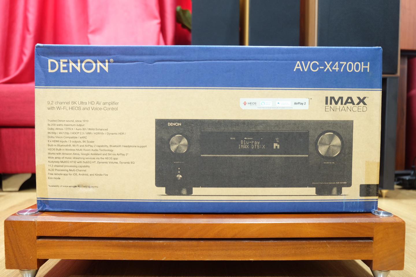 DENON AVC-X4700H | Amply Xem Phim Nghe Nhạc 9.2 Kênh Đỉnh Cao Của Thương Hiệu Denon | Chuẩn 8K, Dolby Atmos, DTS: X, DTS Virtual: X , IMAX Enhanced và Auro-3D cổng eARC - Công suất 125W/Kênh | Hàng Chính Hãng _ Mới 100%