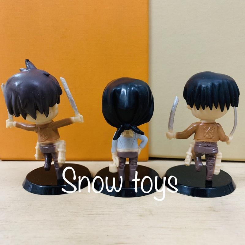 Mô hình Attack On Titan - AOT - Đại chiến Titan - 6 nhân vật Eren Mikasa Armin Hange Sasha Levi tự chọn - Cao ~8cm