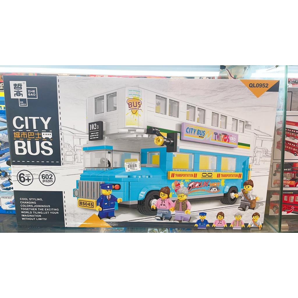 Ghép Hình, Lắp Ráp xe Buýt 2 Tầng CITY BUS QL0952 gồm 602 Miếng Ghép