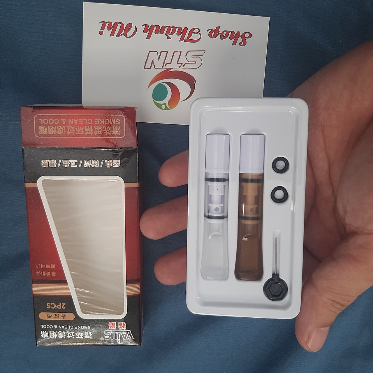 Bộ 3 món gồm 2 tẩu thuốc nhựa dẻo gắn điếu bảo vệ sức khỏe và 1 diêm xăngShop Thành Nhi CB005