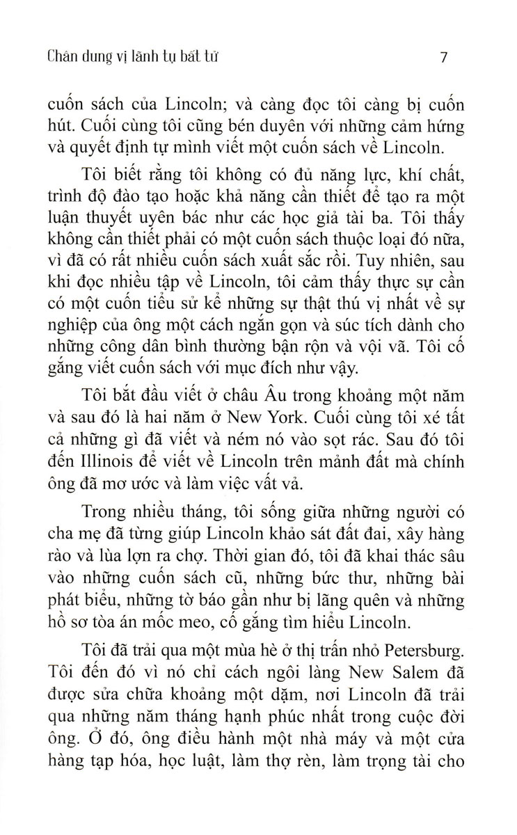 Đừng Bao Giờ Lùi Bước - Abraham Lincoln - Chân Dung Vị Lãnh Tụ Bất Tử - SB