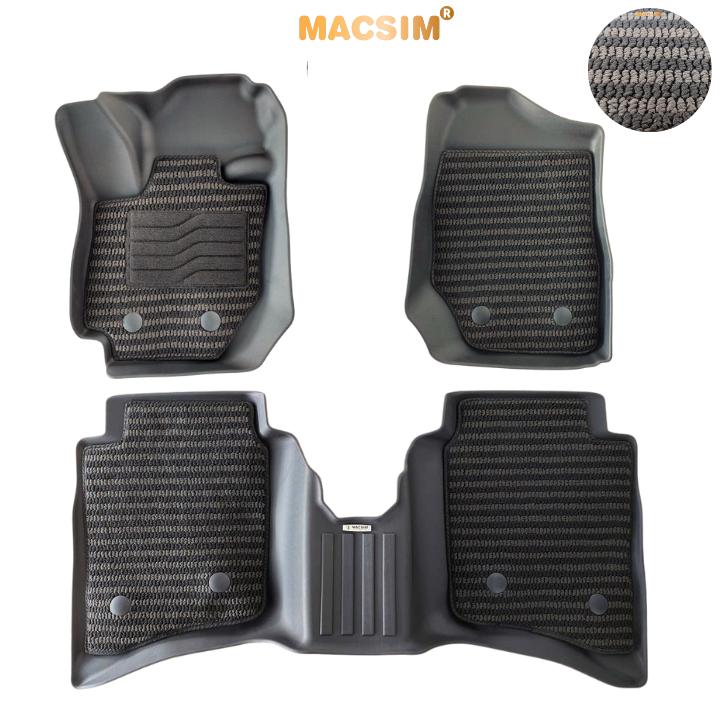Thảm Lót Sàn 2 Lớp TPE Macsim Suzuki Jimny Chuẩn Form, Bền, Không Mùi (sd3 xám đen ct)
