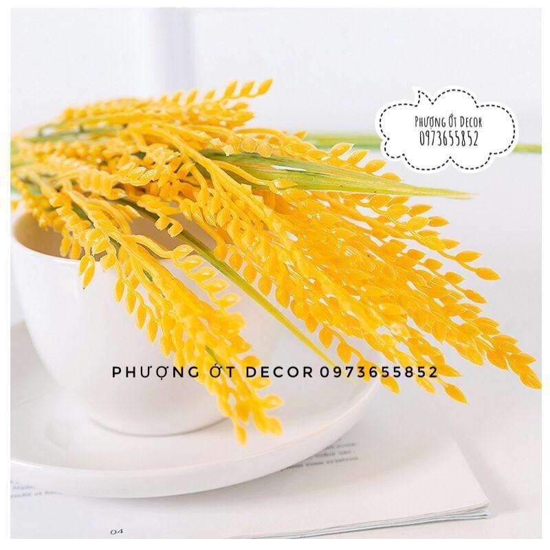 Bông Lúa Giả Trang Trí Decor gồm 3 nhánh cành dài 90cm.