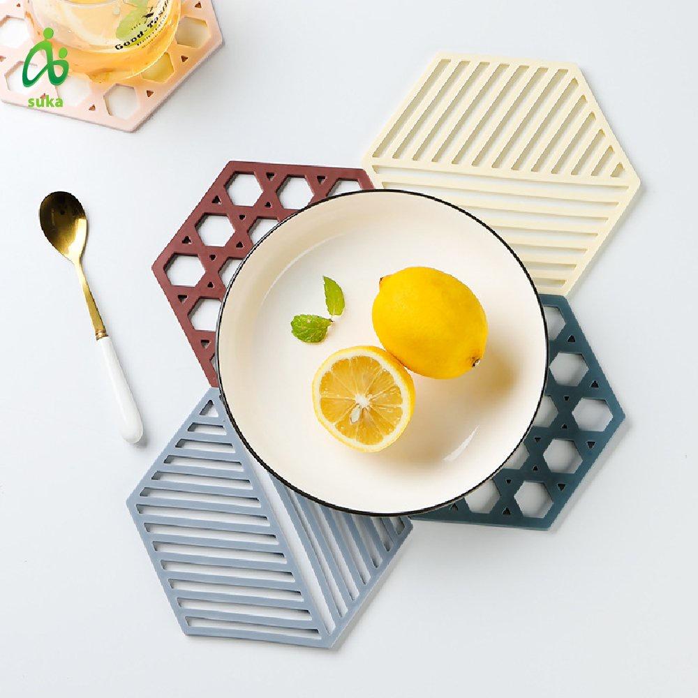 Miếng lót nồi, đế lót nồi, ly cốc chén, bát đĩa cách nhiệt chống trượt chất liệu silicon cao cấp