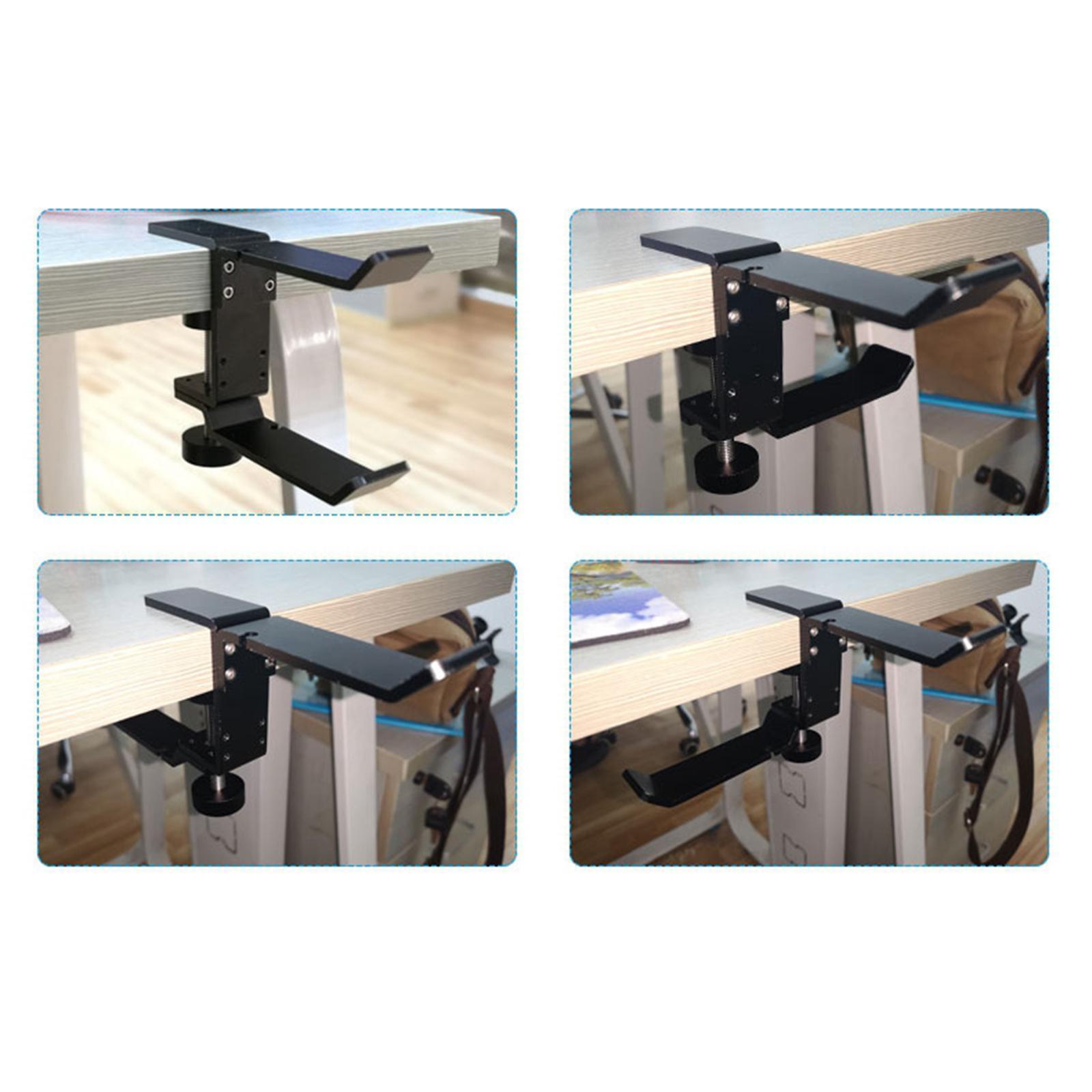 HEADPHONE STAND HANGER HOOK UNDER DESK HEADSET MOUNT HOLDER W/ PAD