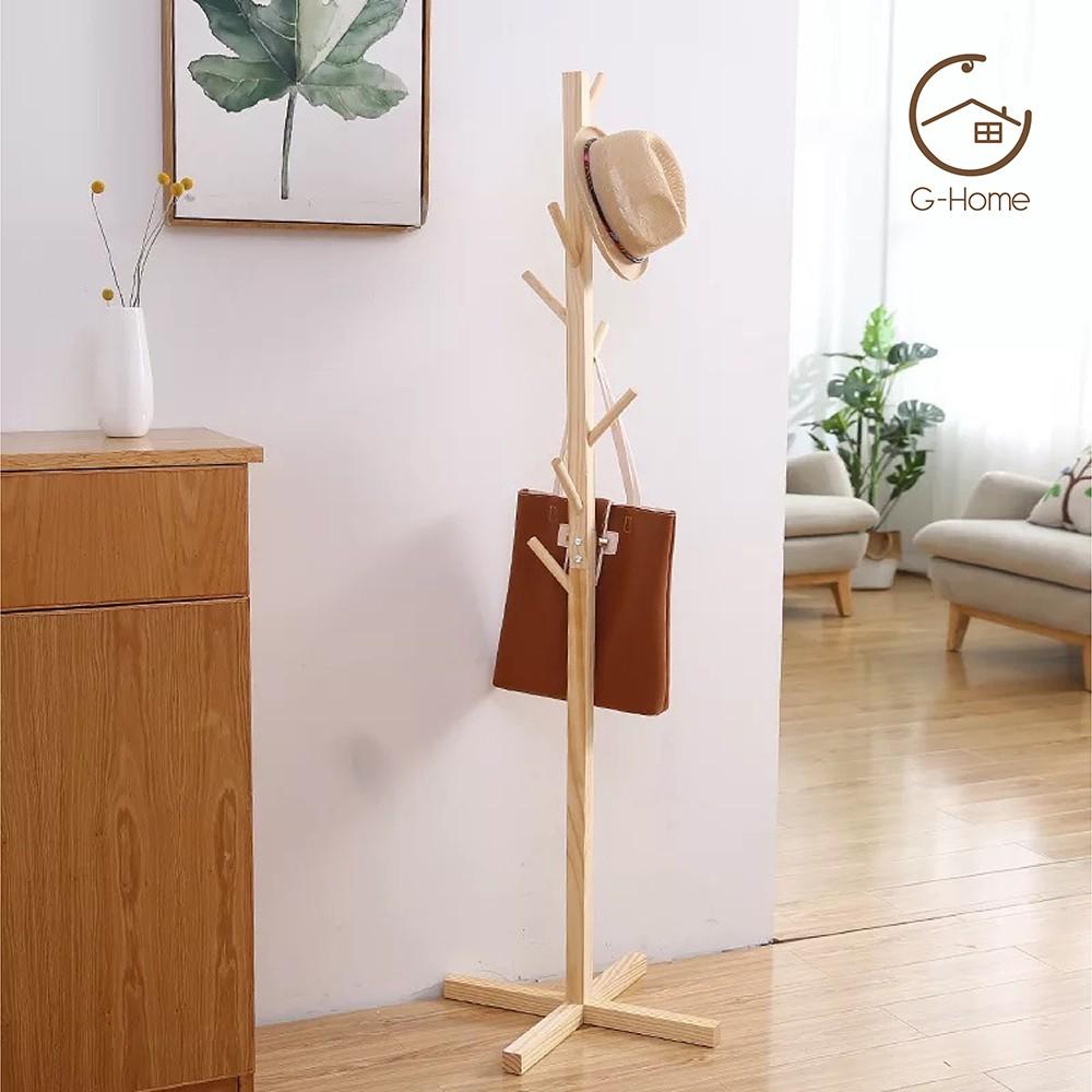 Cây treo quần áo, cây treo đồ, Standing Hanger gỗ thông tự nhiên phong cách vintage dễ dàng tháo lắp di chuyển CT19M1