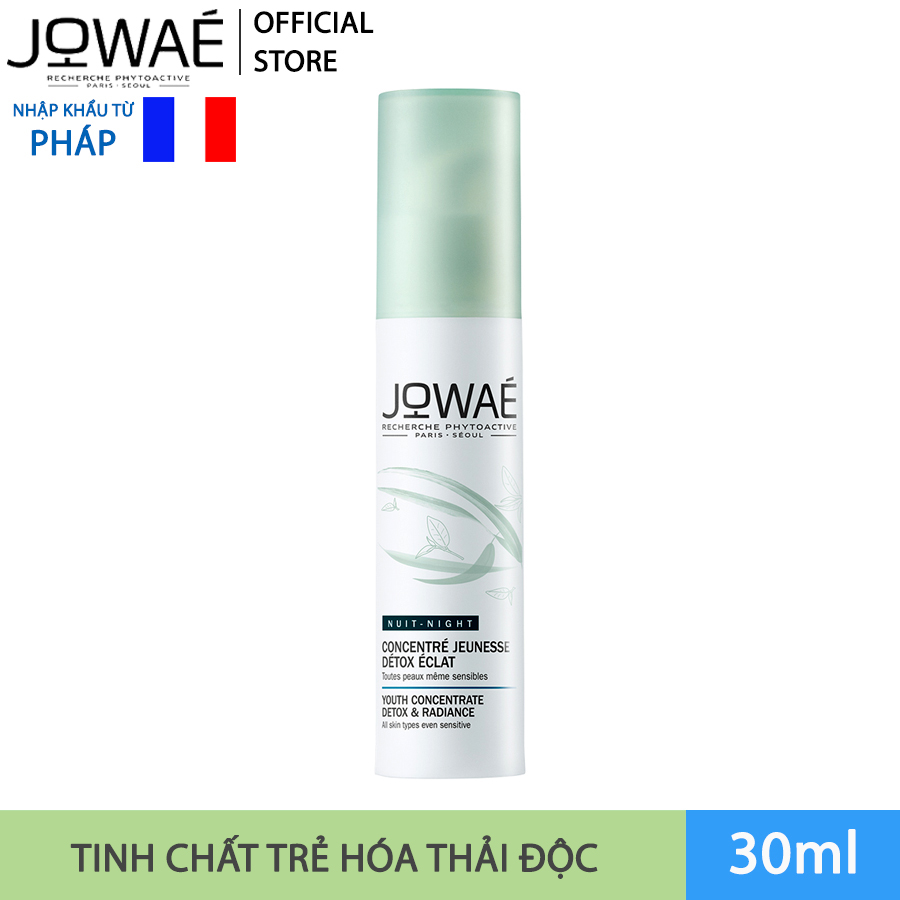 Tinh chất trẻ hóa thải độc JOWAE Detox thải độc cho da, da sáng bóng đều màu Mỹ phẩm thiên nhiên nhập khẩu chính hãng từ Pháp 30ml - YOUTH CONCENTRATE DETOX & RADIENCE