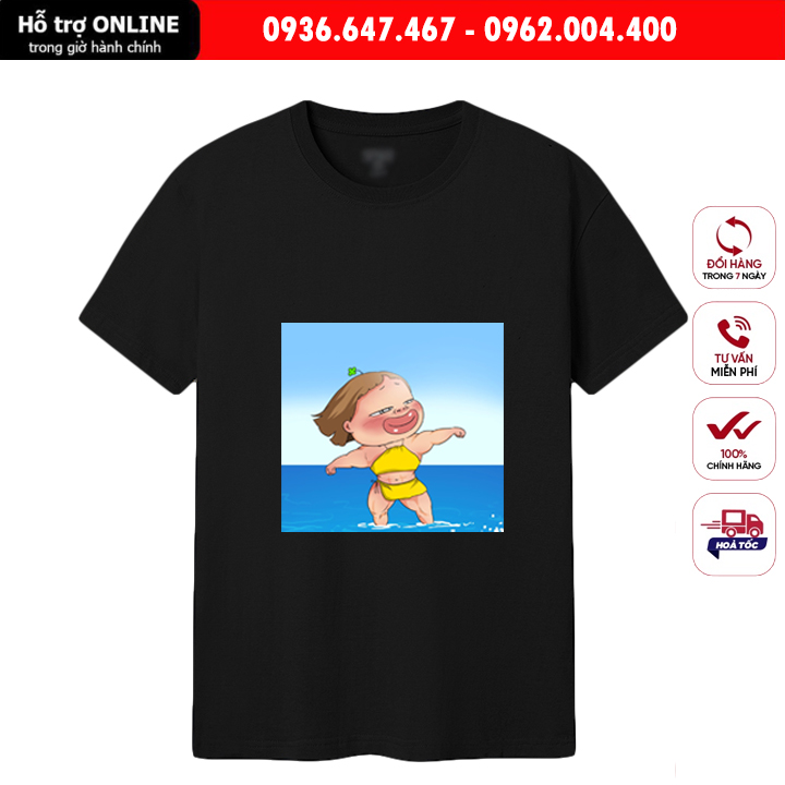 Áo Thun Unisex Nam Nữ Form Đẹp In Hình Quỳnh Aka  - Chất Vải Cotton Đẹp Mịn Mát