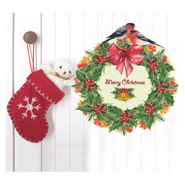 Decal Dán Tường Vòng Nguyệt Quế Noel PK460