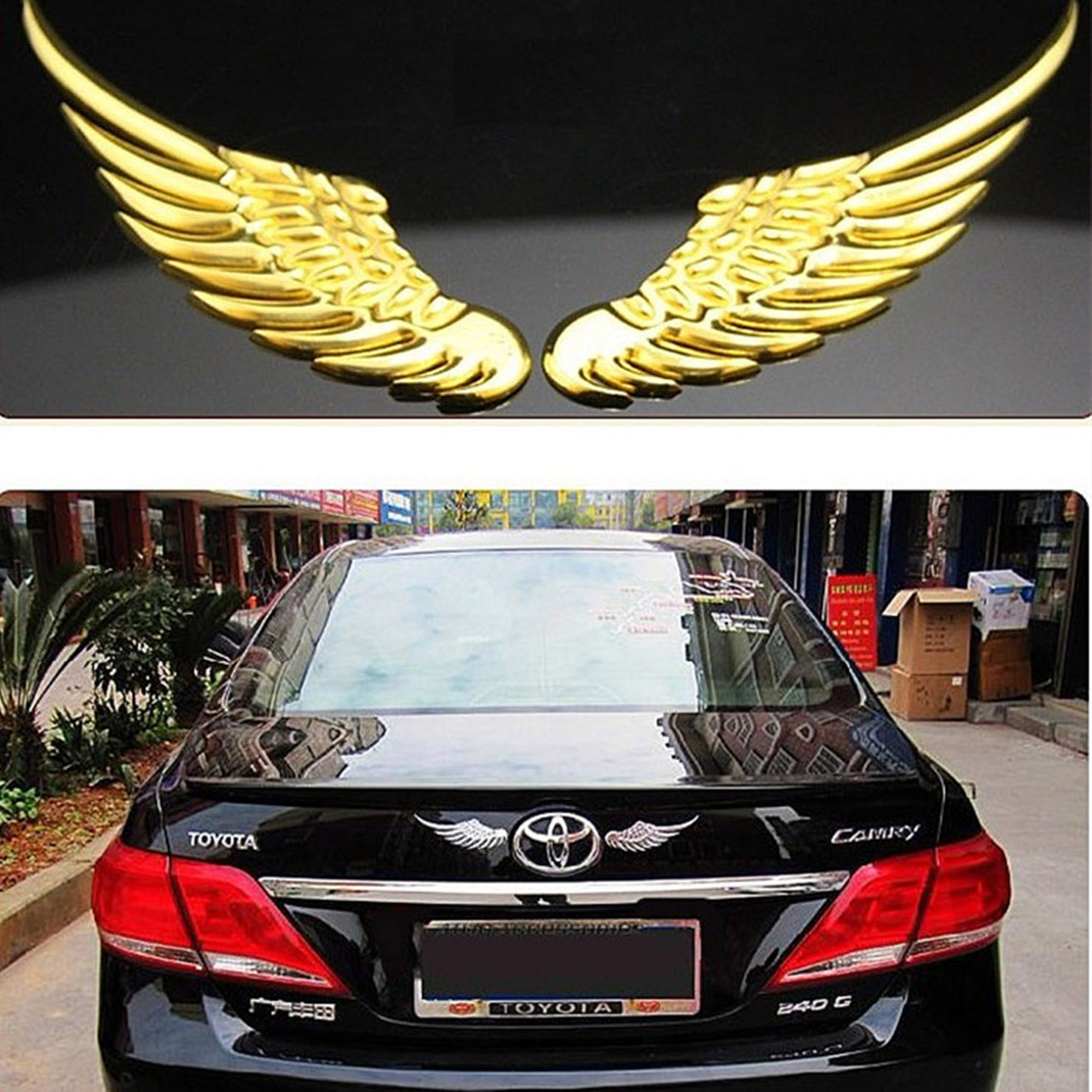 Decal dán cánh đại bàng trang trí xe hơi/ ô tô