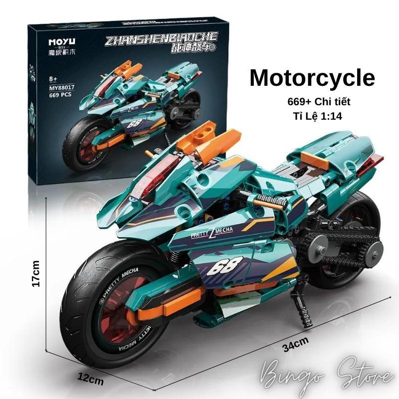 MÔ HÌNH LẮP RÁP XE MÁY 669 CHI TIẾT TỈ LỆ 1:8