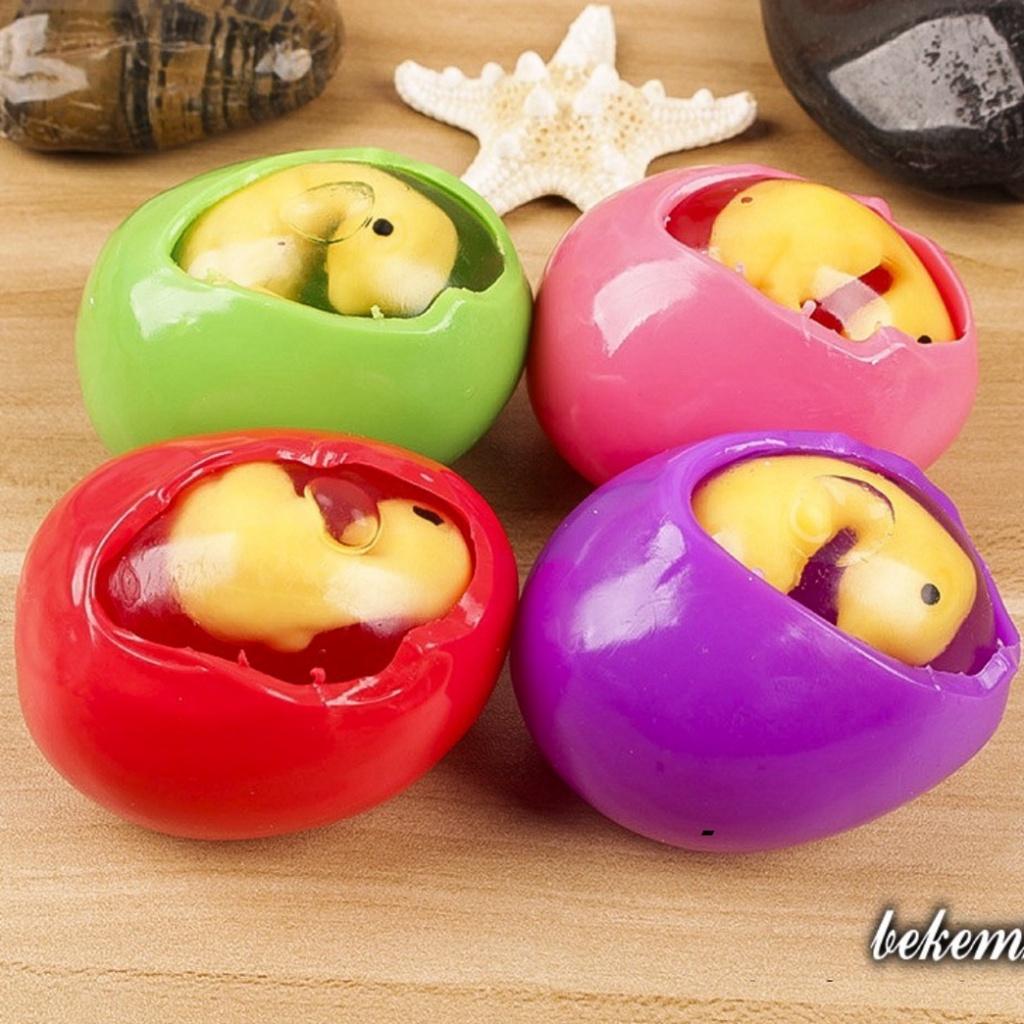 Trứng Bóp Trút Giận Khủng Long 2 Lớp Gudetama Squishy Xả Stress Giảm Căng Thẳng Cực đáng yêu mochi