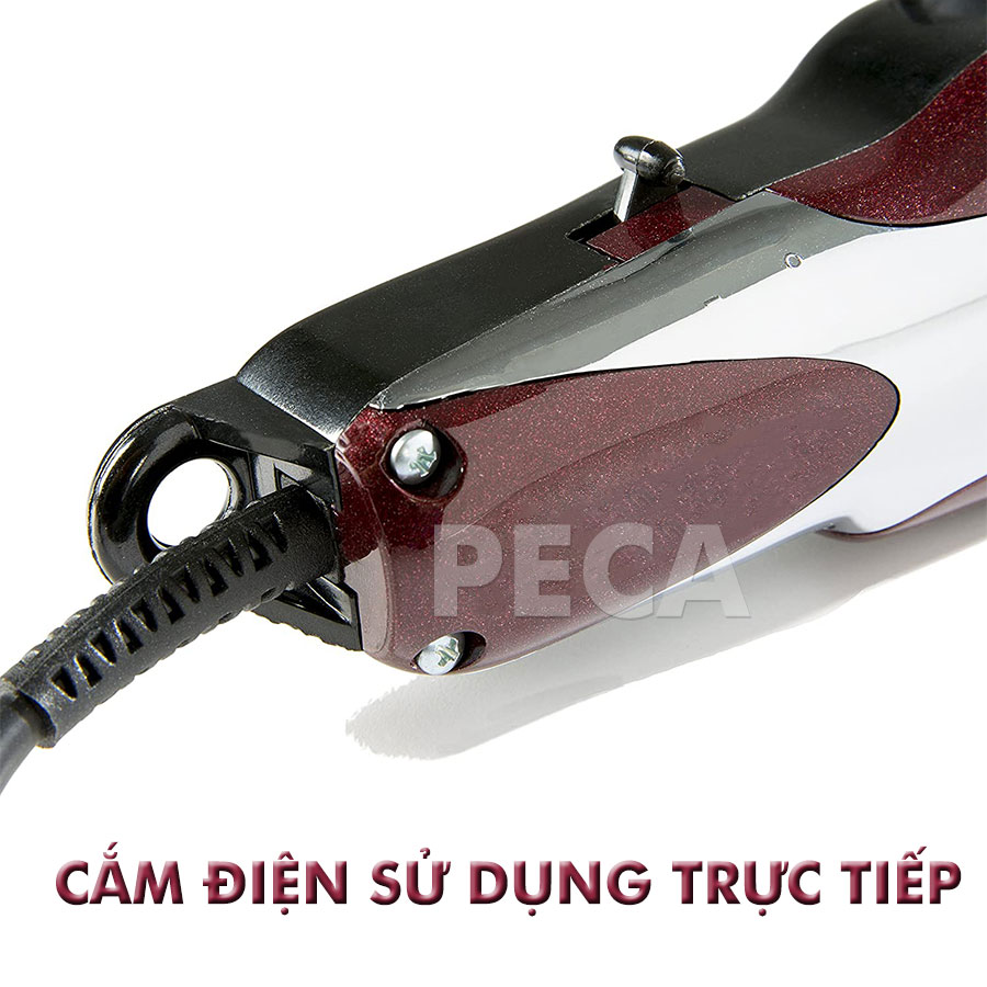 Tông đơ cắt tóc cắm điện trực tiếp KEMEI KM-8856 công suất mạnh mẽ 12W có thể dùng cắt tỉa lông thú cưng lông chó, lông mèo, có thanh đều chỉnh tốc độ