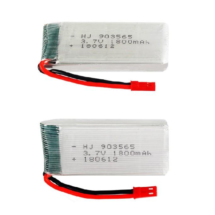 Pin Flycam Dung Lượng Cao 3.7V 1800mAh 25C Phù Hợp Dòng Quad JJRC A6 Cổng JST