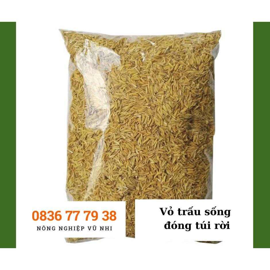 Giá Thể Vỏ Trấu Sống Trộn Đất Trồng cây ( đóng túi rời)- hatgiogn24h