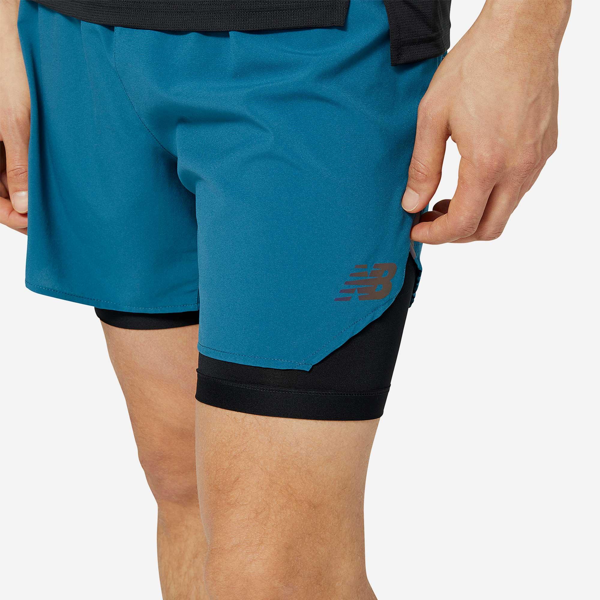 Quần ngắn thể thao nam New Balance APP RUNNING SHORTS M DARKMOON - MS23282DMS (form quốc tế)