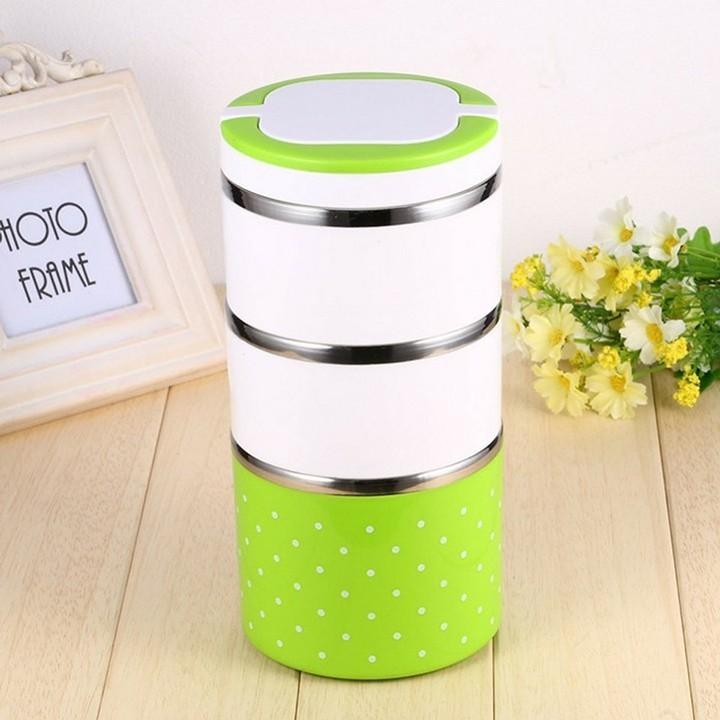 Hộp đựng cơm 3 tầng ruột inox siêu giữ nhiệt