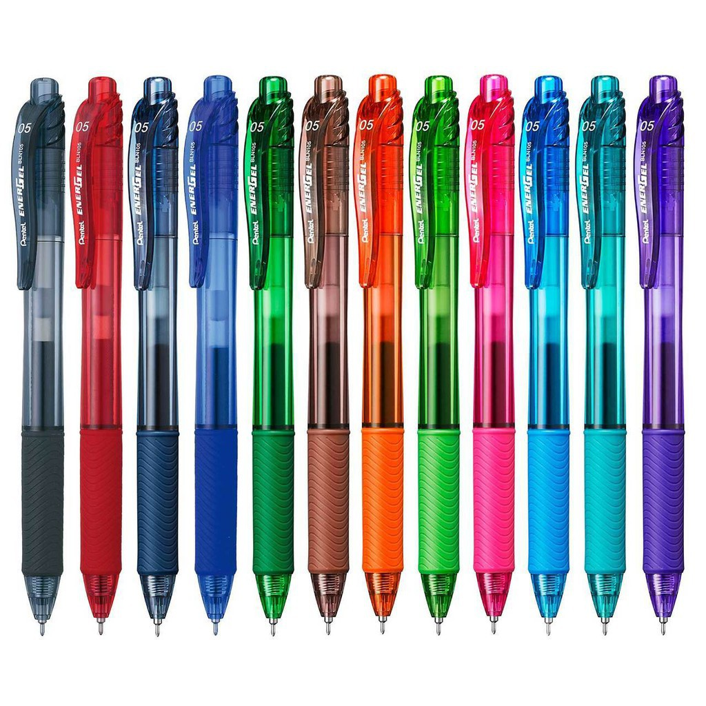 Bút gel Pentel Energel BLN105 ngòi 0.5mm - Mực siêu nhanh khô, đều mực, viết trơn (Cty Golden pen nhập khẩu)