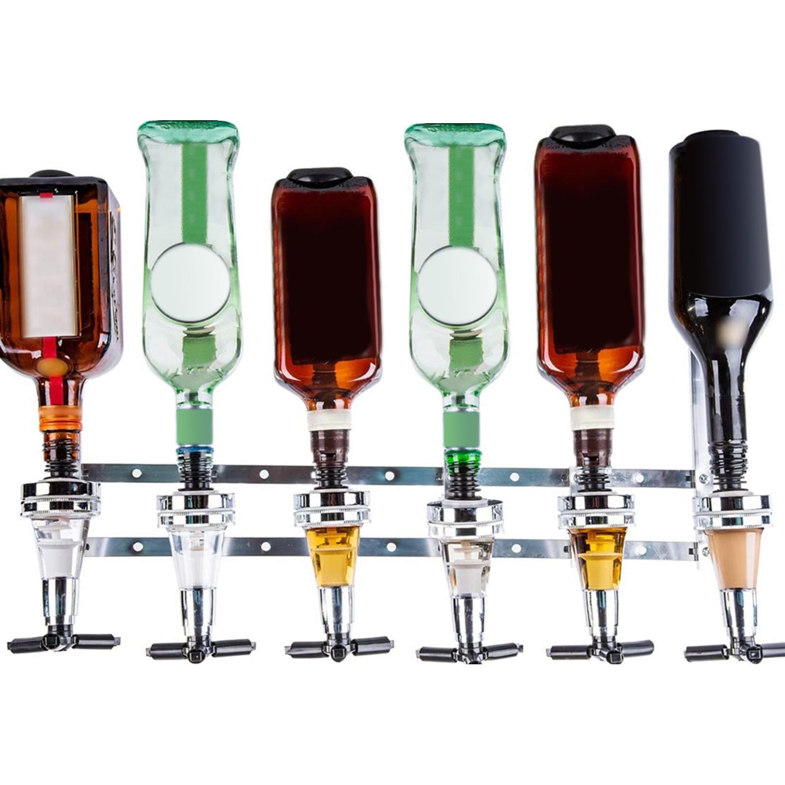 6 Bottle Liquor Dispenser Drink Dispenser for Cocktails Shots Party Kitchen