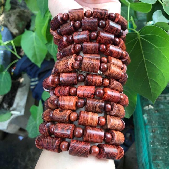 Vòng tay gỗ sưa đốt trúc hạt tròn 10 m m