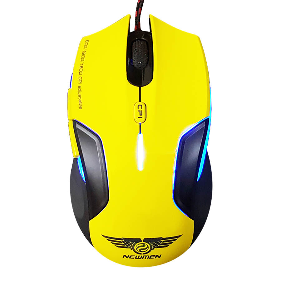 Chuột Chơi Game Có Dây Newmen N500 Plus 2000DPI LED 2 Nút - Hàng Chính Hãng
