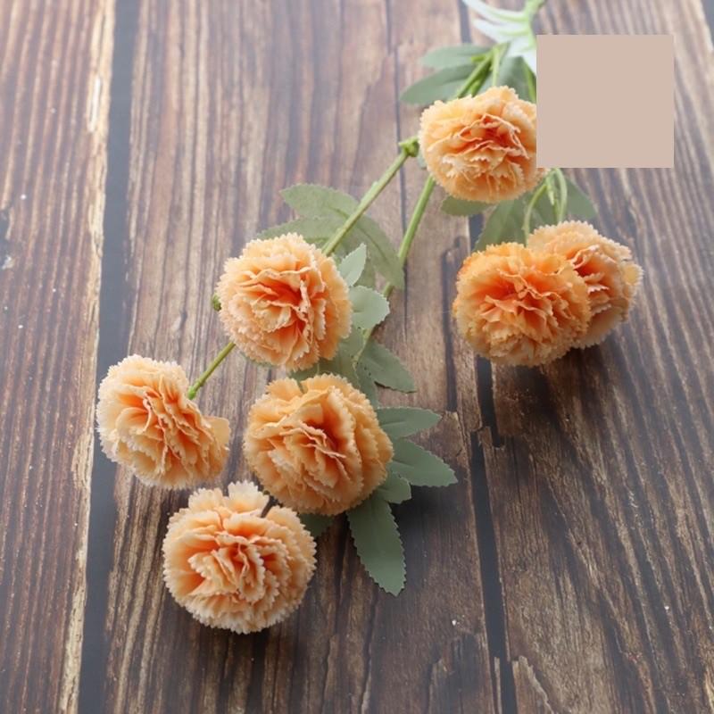 Cành hoa cẩm chướng 7 nhánh bông cao 75cm dùng trong thiết kế trang trí nhà cửa, hoa lụa thiết kế