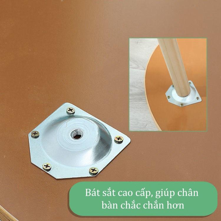 Bàn trà nhật hình hạt đậu ANA phong cách vintage chân gỗ tiện cao cấp, đường uốn mềm mại thoải mái khi sử dụng