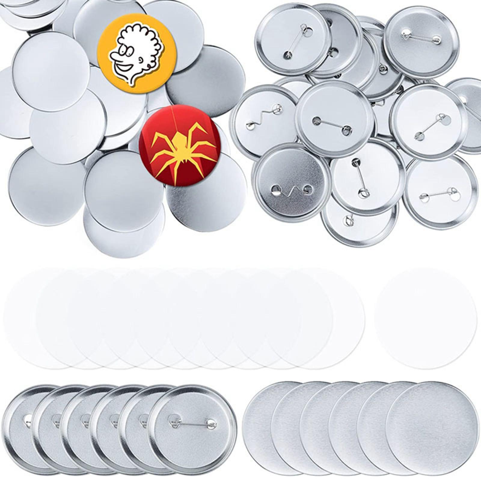 100 Sets Blank Button Making Supplies for Button Maker Machine Empty DIY Pin