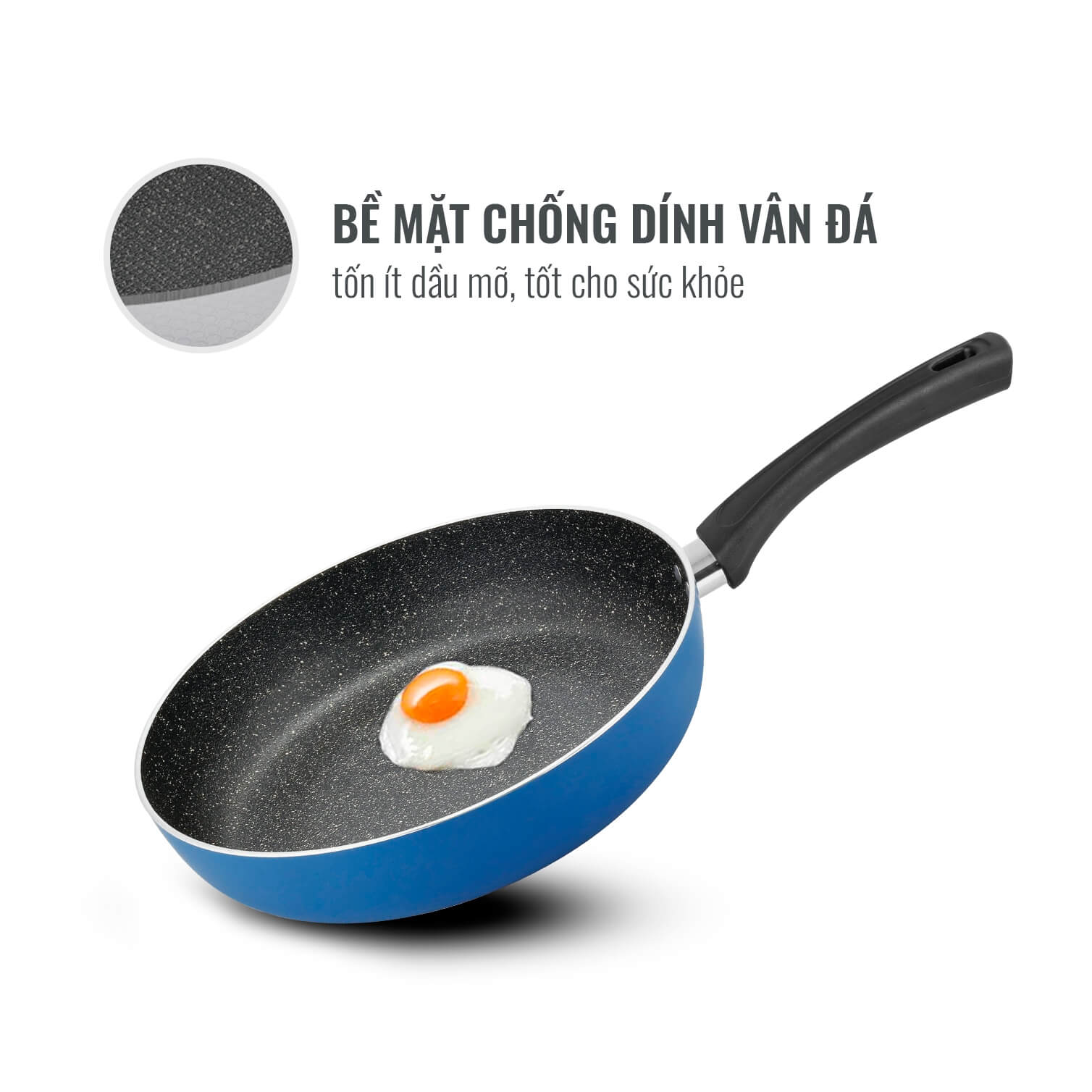 Chảo vân đá 28cm đáy từ Colosseum Elmich Y1 EL 3721,Hàng chính hãng, truyền nhiệt nhanh, chống dính an toàn - JoyMall