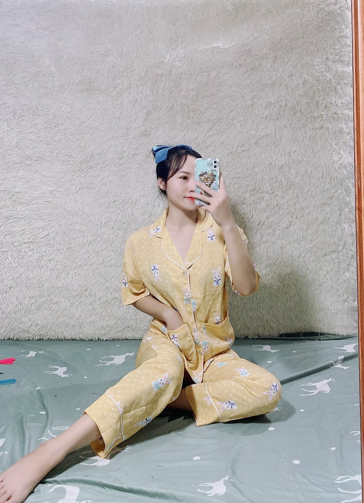 Đồ Bộ Mặc Nhà Pijama Nữ Dài Tay