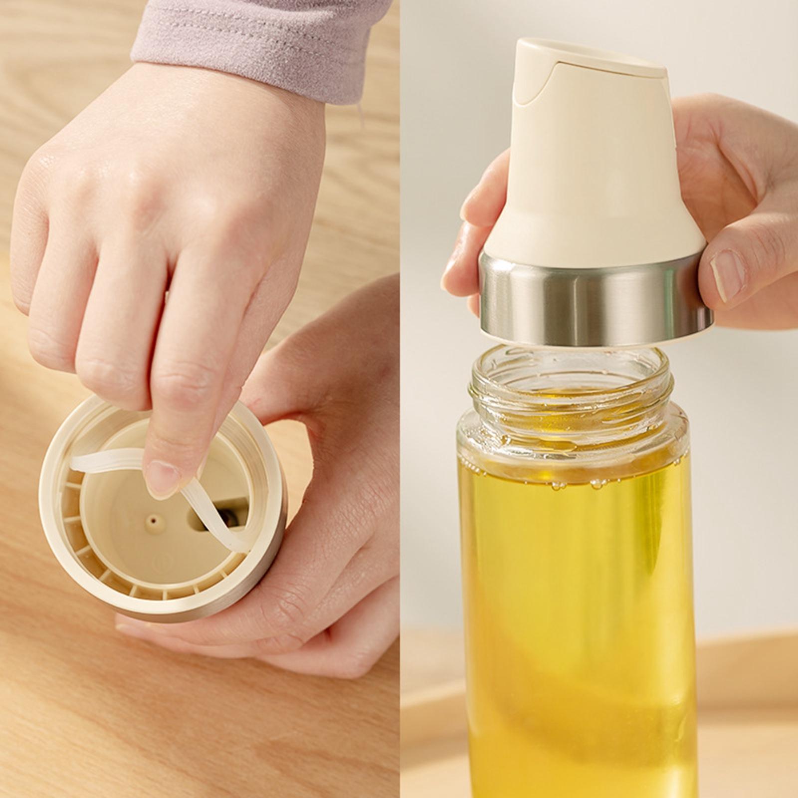 2pcs Auto Oil Vinegar Sauce Glass Bottle 500ml Transparent for Cooking BBQ
