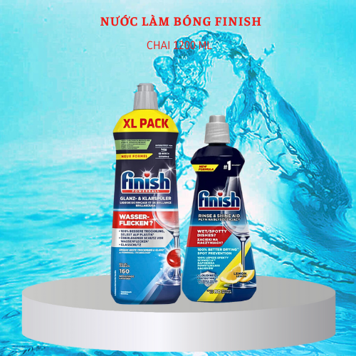 Nước Làm Bóng Finish 1150Ml, Dung Dịch Dầu Làm Bóng Bát Finish Dùng Cho Máy Rửa Bát Chén 1150Ml, 800Ml, 750Ml, 1500Ml - Nước Làm Bóng Finish 1150Ml