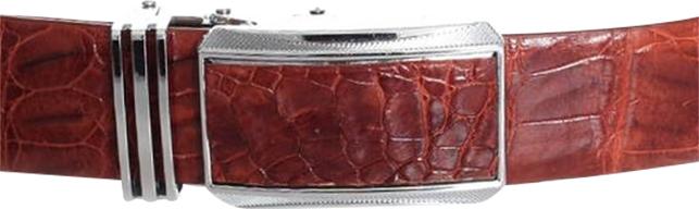 Thắt Lưng Nam Da Cá Sấu Nguyên Con Huy Hoàng HT4205 (120 x 3.5 cm) - Nâu Đỏ
