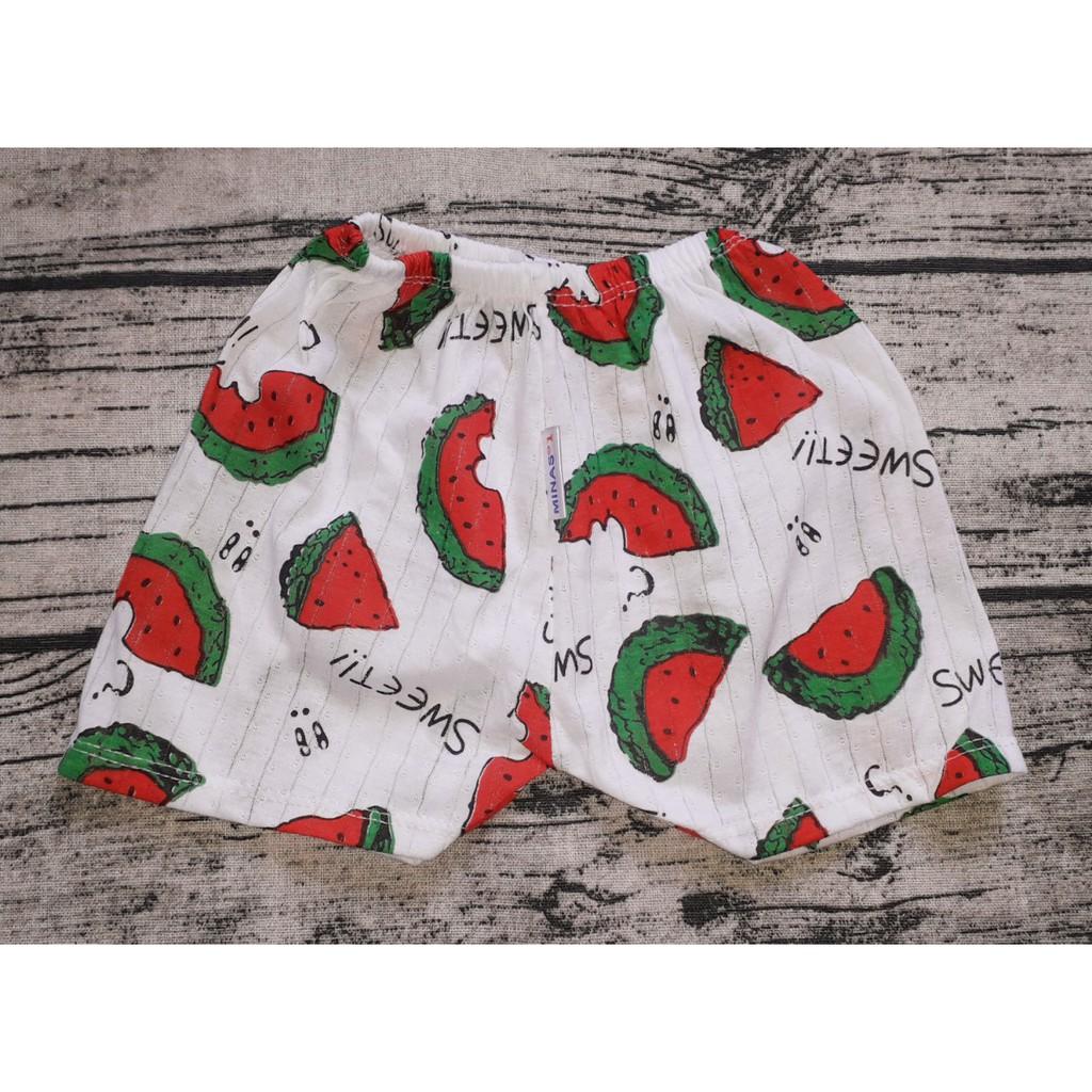 Set 5 Quần đùi chục cotton giấy cho bé từ 3-12kg