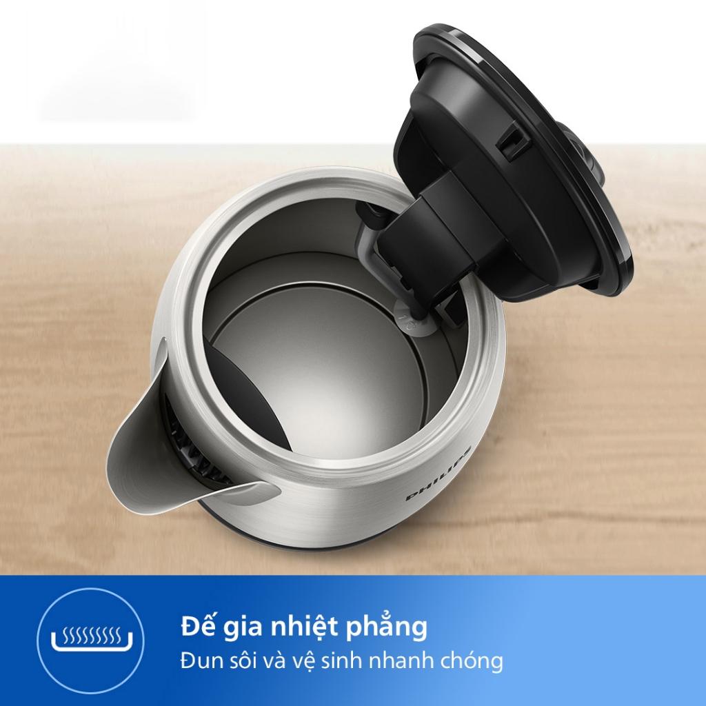 Ấm Đun Siêu Tốc Philips HD9350/90, 2200w - 1.7Lit, Mâm Nhiệt Strix Siêu Bền, Hàng Chính Hãng