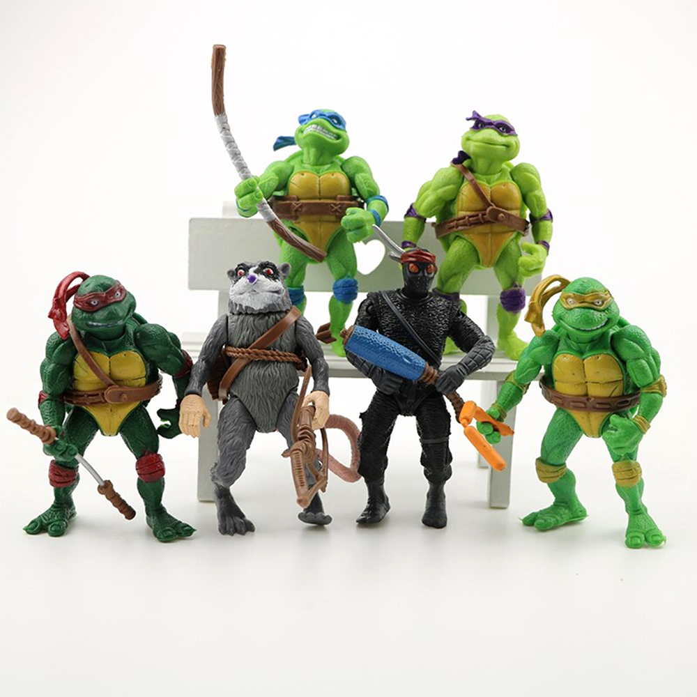 Bộ đồ chơi 06 mô hình nhân vật Ninja Rùa - Ninja Turtle Toys bằng nhựa đặc có khớp cử động linh hoạt