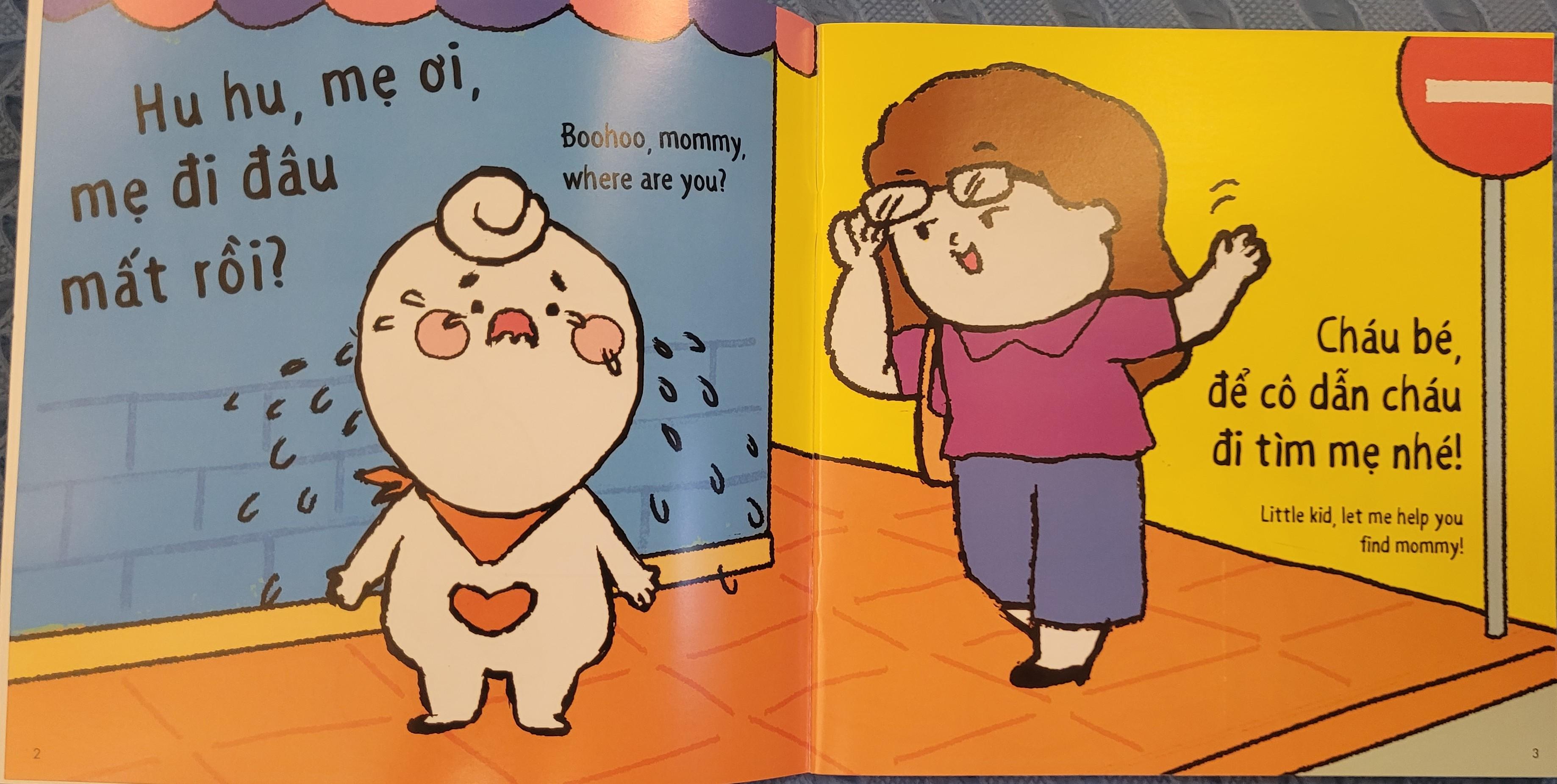 Sách Ehon Miu Bé Nhỏ Phần 2 Song Ngữ - Đừng Theo Người Lạ Nhé