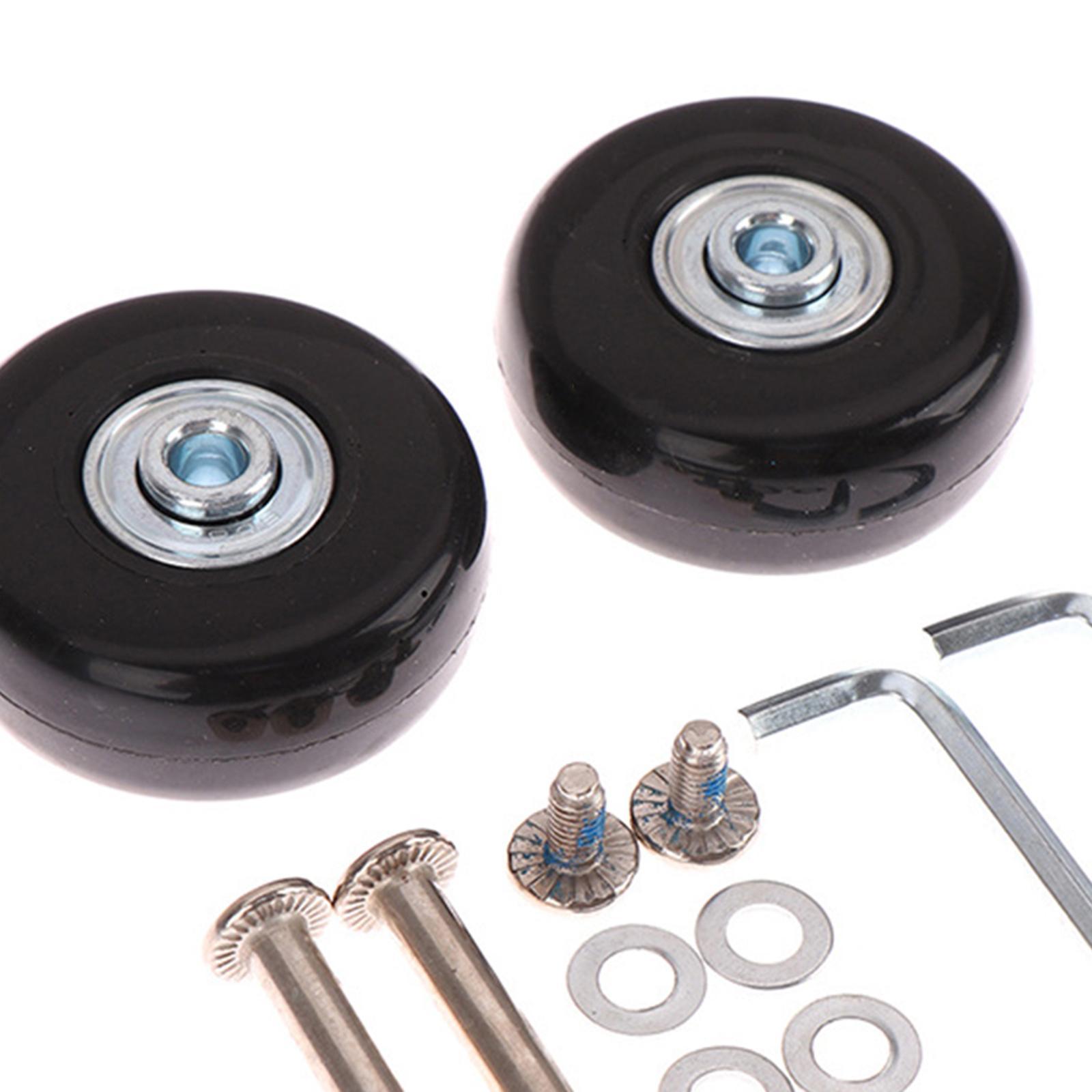 2 Pieces Luggage Suitcase Wheels Replacement Flexible Wear Resistant Bearings Repair Kits