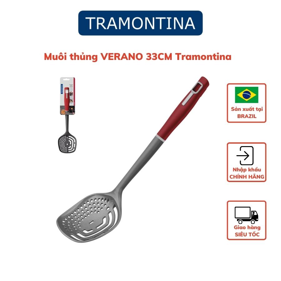 Muôi Thủng Đa Chức Năng Tramontina Verano 33cm Nhựa PA Cao Cấp Chịu Nhiệt Nhập Khẩu Brazil