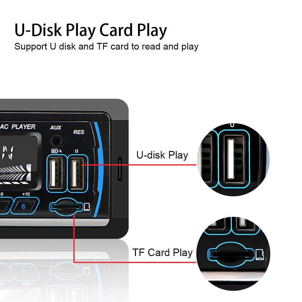 Máy nghe nhạc MP3 1 Din hỗ trợ FM/AM/RDS/DAB +/MP3 Bluetooth cho xe hơi